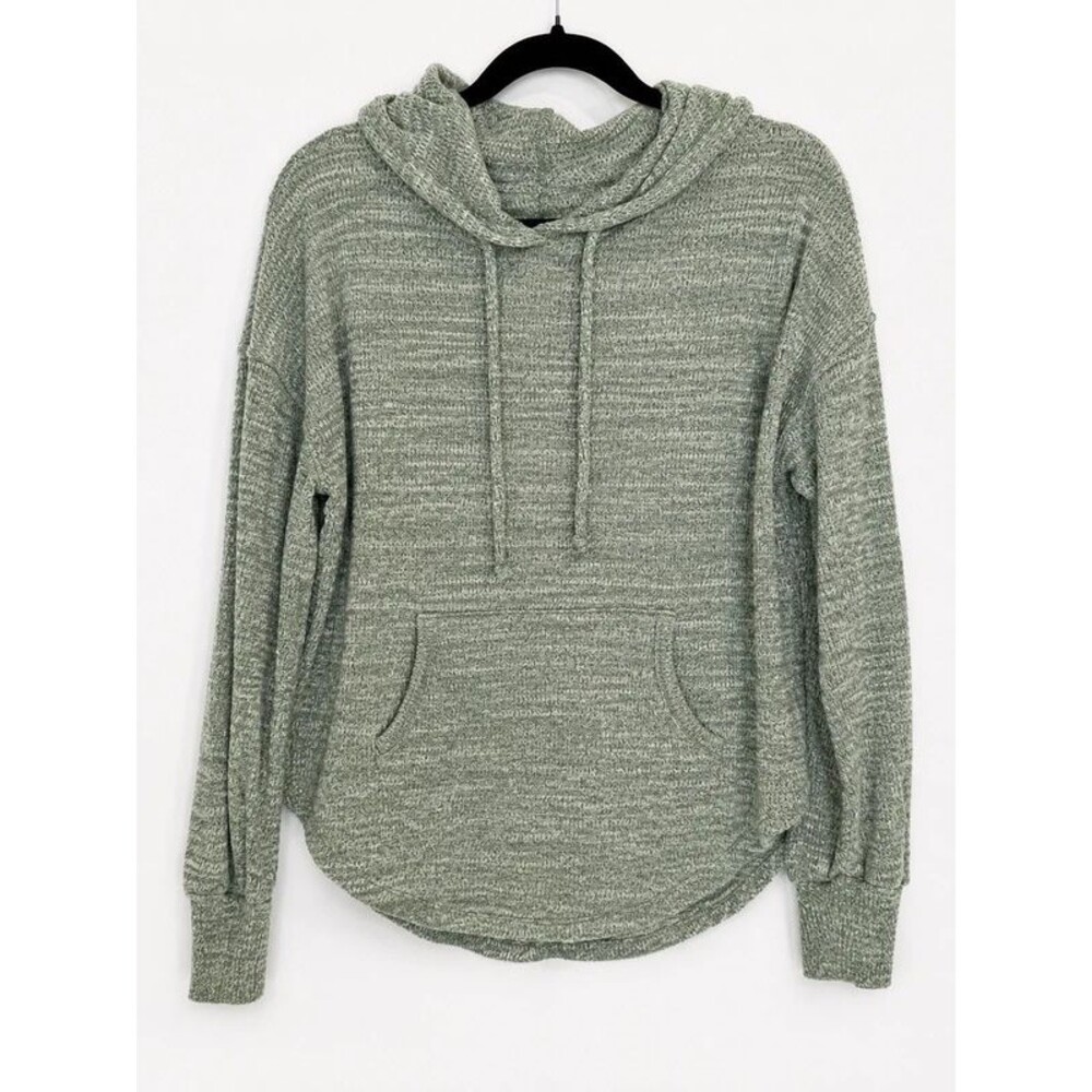 SO Marled Knit Hooded Pullover Sweater | Size Large